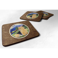 "Caroline's Treasures SS8984FC Norwich Terrier Foam Coasters (Set of 4), 3.5"" H x 3.5"" W, Multicolor"