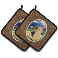 "Caroline's Treasures Norwich Terrier Pair of Pot Holders SS8984PTHD, 7.5HX7.5W, Multicolor"