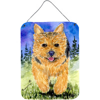 "Caroline's Treasures SS8993DS1216 Norwich Terrier Aluminium Metal Wall or Door Hanging Prints, 16"" x 12"", Multicolor"