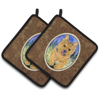 "Caroline's Treasures Norwich Terrier Pair of Pot Holders SS8993PTHD, 7.5HX7.5W, Multicolor"