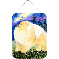 "Caroline's Treasures SS8998DS1216 Pomeranian Aluminium Metal Wall or Door Hanging Prints, 16"" x 12"", Multicolor"