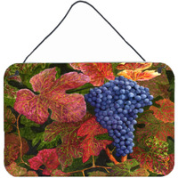 "Caroline's Treasures Grapes Of Joy by Malenda Trick Wall or Door Hanging Prints TMTR0151DS812, 8HX12W, Multicolor"