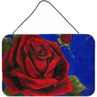 "Caroline's Treasures Rose by Malenda Trick Wall or Door Hanging Prints TMTR0226DS812, 8HX12W, Multicolor"