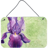 "Caroline's Treasures Purple Iris by Malenda Trick Wall or Door Hanging Prints TMTR0234DS812, 8""H x 12""W, Multicolor"