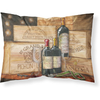 "Caroline's Treasures Wine Gran Vin by Malenda Trick Fabric Standard Pillowcase TMTR0254PILLOWCASE, Multicolor"