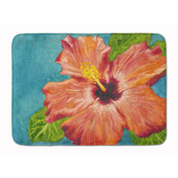 "Caroline's Treasures Coral Hibiscus by Malenda Trick Floor Mat, 19"" x 27"", Multicolor"