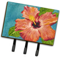 "Caroline's Treasures TMTR0316TH68 Coral Hibiscus by Malenda Trick Leash or Key Holder, Large, Multicolor"