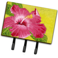 "Caroline's Treasures TMTR0317TH68 Hot Pink Hibiscus by Malenda Trick Leash or Key Holder, Large, Multicolor"