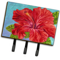 "Caroline's Treasures TMTR0319TH68 Red Hibiscus by Malenda Trick Leash or Key Holder, Large, Multicolor"