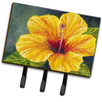 "Caroline's Treasures TMTR0321TH68 Yellow Hibiscus by Malenda Trick Leash or Key Holder, Large, Multicolor"