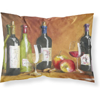 "Caroline's Treasures Wine by Malenda Trick Fabric Standard Pillowcase TMTR300APILLOWCASE, Multicolor"