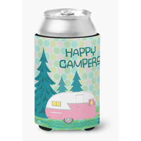 "Caroline's Treasures Happy Campers Glamping Trailer Can or Bottle Hugger, Multicolor"