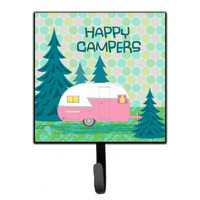 "Caroline's Treasures Happy Campers Glamping Trailer Leash or Key Holder VHA3004SH4, Small, Multi"