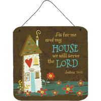 "Caroline's Treasures As For Me And My House Wall or Door Hanging Prints VHA3005DS66, 6"" x 6"", Multicolor"