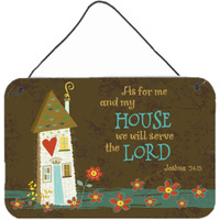 "Caroline's Treasures As For Me And My House Wall or Door Hanging Prints VHA3005DS812, 8HX12W, Multicolor"