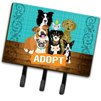 "Caroline's Treasures Pets Adoption Leash or Key Holder VHA3007TH68, Triple, Multicolor"