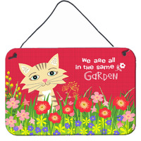 "Caroline's Treasures Garden Cat Wall or Door Hanging Prints VHA3009DS812, 8"" x 12"", Multicolor"