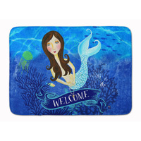 "Caroline's Treasures Welcome Mermaid Floor Mat, 19"" x 27"", Multicolor"