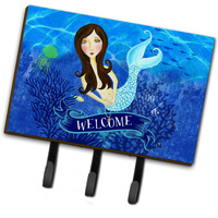 "Caroline's Treasures Welcome Mermaid Leash or Key Holder VHA3010TH68, Triple, Multicolor"