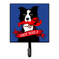 "Caroline's Treasures Ahoy Matey Nautical Border Collie Leash or Key Holder VHA3011SH4, Small, Multicolor"