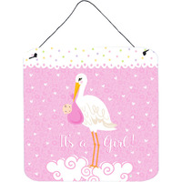 "Caroline's Treasures Baby Girl Wall or Door Hanging Prints VHA3013DS66, 6"" x 6"", Multicolor"
