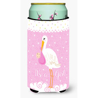 "Caroline's Treasures VHA3013TBC It's a Baby Girl Tall Boy Koozie Hugger, Multicolor"