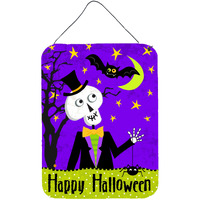 "Caroline's Treasures Happy Halloween Skeleton Wall or Door Hanging Prints VHA3014DS1216, 16HX12W, Multicolor"