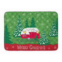 "Caroline's Treasures Christmas Vintage Glamping Trailer Floor Mat, 19"" x 27"", Multicolor"