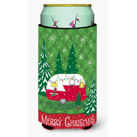 "Caroline's Treasures VHA3018TBC Christmas Vintage Glamping Trailer Tall Boy Koozie Hugger, Multicolor"