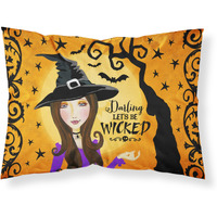 "Caroline's Treasures Halloween Wicked Witch Pillowcase, Standard, Multicolor"