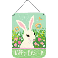 "Caroline's Treasures Easter Bunny Rabbit Door Hanging Prints wall-decor, Multicolor"
