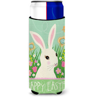 "Caroline's Treasures Easter Bunny Rabbit Michelob Ultra Hugger For Slim Cans, Slim Can, Multicolor"