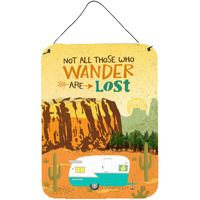 "Caroline's Treasures Retro Camper Camping Wander Door Hanging Prints wall-decor, Multicolor"