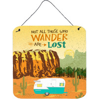 "Caroline's Treasures Retro Camper Camping Wander Door Hanging Prints wall-decor, Multicolor"