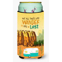"Caroline's Treasures Retro Camper Camping Wander Tall Boy Beverage Insulator Hugger, Multicolor"