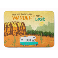 "Caroline's Treasures RV Camper Camping Wander Machine Washable Memory Foam Mat doormats, Multicolor"