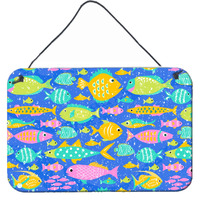 "Caroline's Treasures Little Colorful Fishes Wall or Door Hanging Prints, Multicolor"