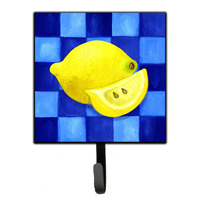 "Caroline's Treasures Lemon in Blue by Ute Nuhn Leash or Key Holder WHW0116SH4, Small, Multicolor"