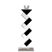 Angela Pair of 14" Black Accent  Crystal Candlesticks