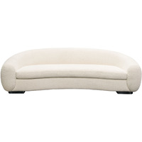 Pascal Sofa in Bone Boucle Textured Fabric w/ Contoured Arms & Back by Diamond Sofa