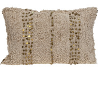 Parkland Collection Acacia Balm Transitional Beige Throw Pillow