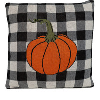 Parkland Collection Pumpyking Transitional Orange Throw Pillow
