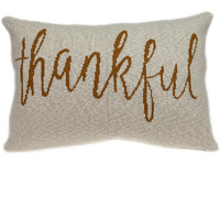 Parkland Collection Gold_Thankful Transitional Beige Throw Pillow