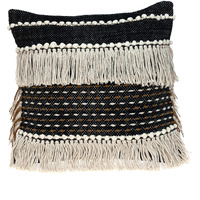 Parkland Collection Marley Transitional Black Throw Pillow