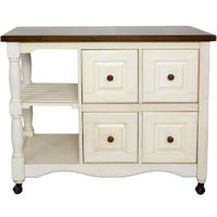 Sunset Trading Andrews Four Drawer Kitchen Cart
