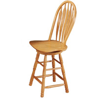 Sunset Trading Oak Selections 24" Swivel Barstool | Counter Height Stool | Light Oak