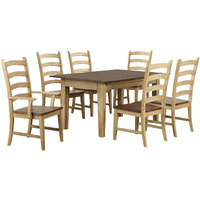 Sunset Trading Brook 7 Piece 134" Rectangular Extendable Dining Set | Seats 12