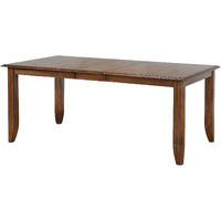 Sunset Trading Simply Brook 72" Rectangular Extendable Dining Table | Amish Brown | Seats 8
