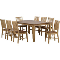 Sunset Trading Brook 9 Piece 72" Rectangular Extendable Table Dining Set | Seats 8