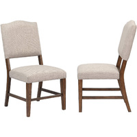 Sunset Trading Simply Brook Upholstered Dining Chair | Set of 2 | Amish Brown